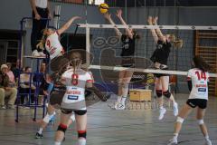 Bayernliga - Volleyball Frauen - Saison 2026/27 - MTV Ingolstadt - Niederviehbach  - Huck Courtney schwarz MTV Ing links - Geelink-Bongert Lisa schwarz MTV Ing rechts - Foto: Meyer Jürgen