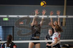 Bayernliga - Volleyball Frauen - Saison 2026/27 - MTV Ingolstadt - Niederviehbach  - Schupritt Sophia schwarz MTV Ing links - Werther Luisa schwarz MTV Ing rechts - Foto: Meyer Jürgen