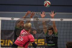 Volleyball - Saison 2026/27 - Donauholz Volleys Ingolstadt - SC Freising - Feuerherdt Andre schwarz Donauholz Volleys #6 - Blattenberger Johannes pink Freising #5 - Holcik Michal schwarz Donauholz Volleys #12 - Foto: Meyer Jürgen