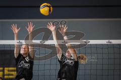 Bayernliga - Volleyball Frauen - Saison 2026/27 - MTV Ingolstadt - Niederviehbach  - Huck Courtney schwarz MTV Ing links - Geelink - Bongert Lisa schwarz MTV Ing rechts - Foto: Meyer Jürgen