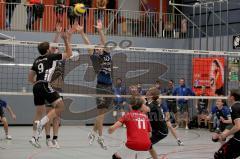 Volleyball MTV Ingolstadt gegen VFR Garching - Simon Weichselgartner(10 MTV) - H. Sailer (5 MTV) - Foto: Jürgen Meyer