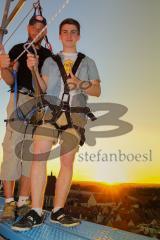 Bürgerfest Ingolstadt 2015 - Skywalk auf dem Pfeifturm - Sonnenuntergang - Foto: Jürgen Meyer
