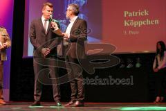 Nacht des Sports - Sportler des Jahres 2015 Ingolstadt - 3. Platz Sportler des Jahres 2015 Patrick Köppchen (ERC Ingolstadt), Moderator Italo Mele