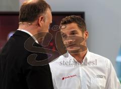 Audi Star Talk mit Reiner Calmund und Timo Scheider im Audi Forum - Moderator Klaus Gronewald
