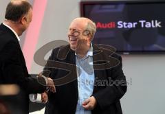 Audi Star Talk mit Reiner Calmund und Timo Scheider im Audi Forum - Moderator Klaus Gronewald