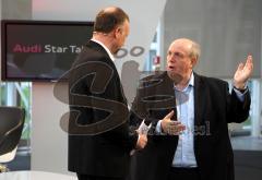 Audi Star Talk mit Reiner Calmund und Timo Scheider im Audi Forum - Moderator Klaus Gronewald