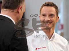 Audi Star Talk mit Reiner Calmund und Timo Scheider im Audi Forum - Moderator Klaus Gronewald