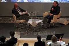 Audi.torium - Extremsportler Joey Kelly im Interview bei Audi - links Stephan Öri