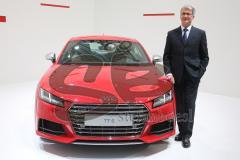 Audi AG - Jahrespressekonferenz 2014 - Audi AG Ingolstadt - Geschäftsbericht 2013 - Prof. Rupert Stadler (Vorsitzender des Vorstands Audi AG) am neuen Audi TTS