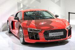 Audi - Jahrespressekonferenz 2015 - verschiedene Modelle in der Ausstellung, der neue R8